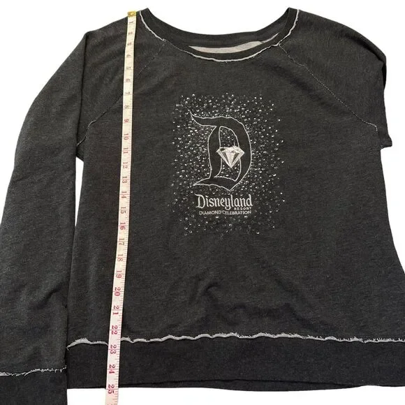 Disney Parks Disneyland 60th Diamond Celebration Sweatshirt XL Sequin Sparkle - Picture 16 of 16